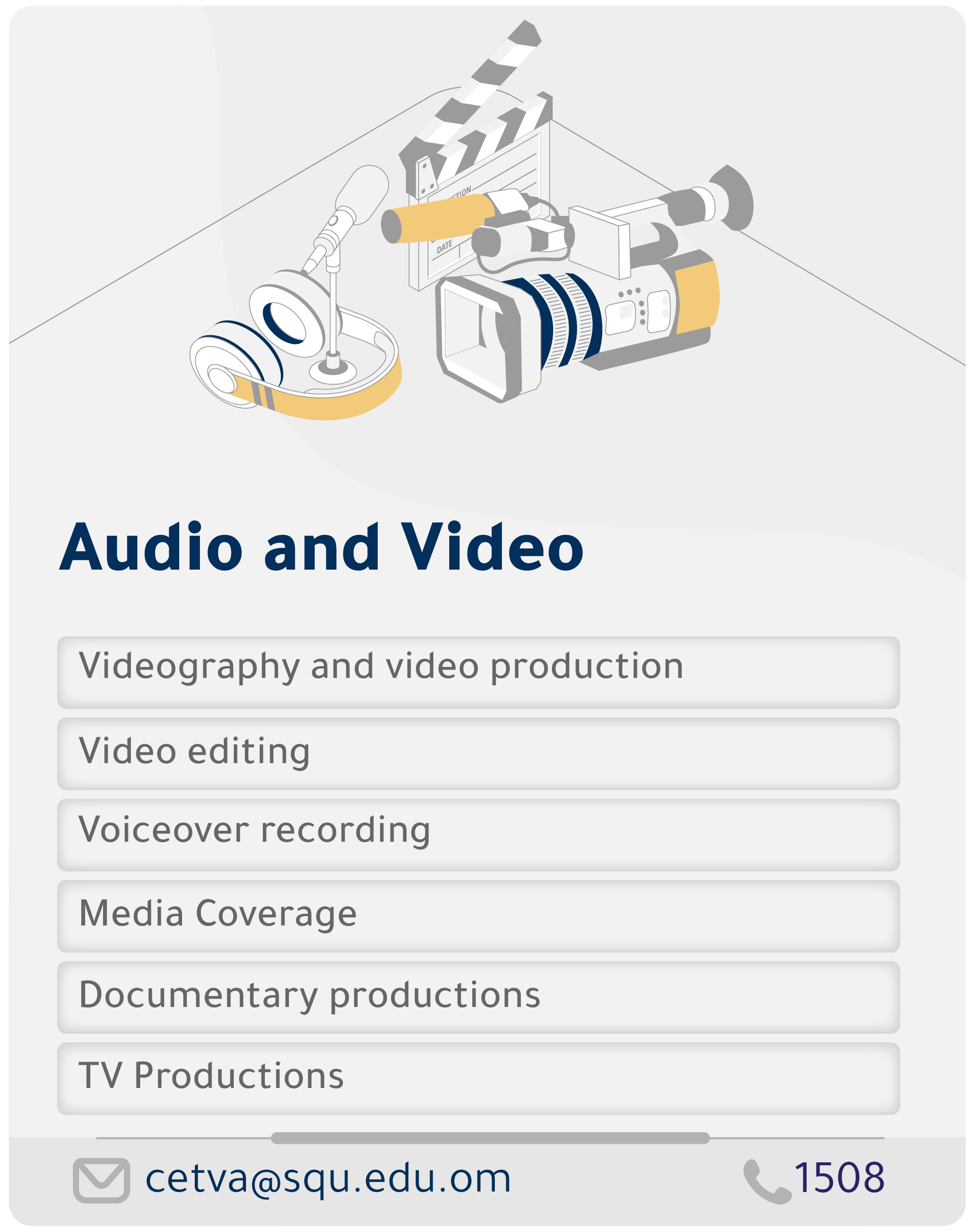 Audio and Video Department Services